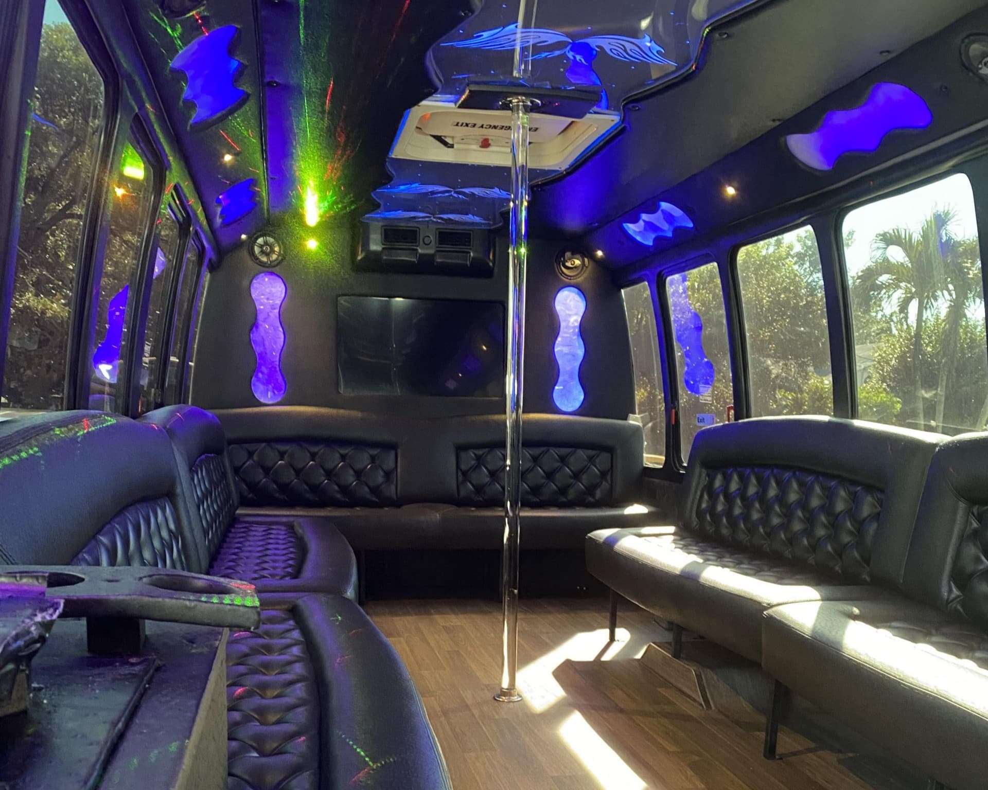 Baby White Ford Party Bus Miami